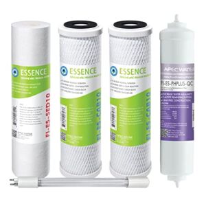 APEC Water Systems FILTER-SET-ESPHUV-SS High Capacity Replacement Filter Set For ROES-PHUV75 Reverse Osmosis Water Filter System Stage 1-3, 5&7