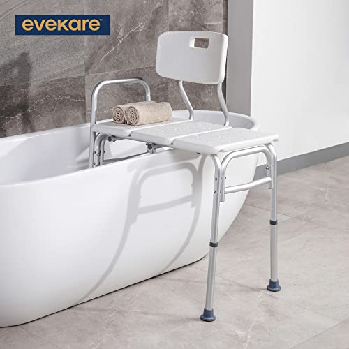 evekare Over Bath Tub Transfer Support / Seat / Board | Bath Aid for Disabled, Seniors, Aging Adults | Large Seating Area, Fits Most Bath Sizes, Dual Purpose | Support up to 250 Ibs / 114 kg | The Storepaperoomates Retail Market - Fast Affordable Shopping