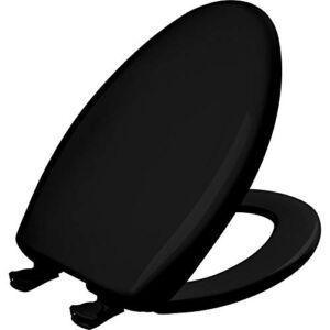Bemis 1200SLOWT 047 Will Slow Close, Never Loosen and Easily Remove Toilet Seat, Elongated, Black