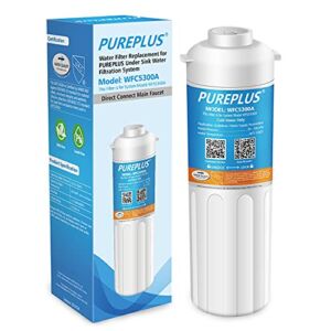 PUREPLUS WFC5300A Under Sink Water Filter, 22000 Gallons, 99.99% Chlorine Reduction, NSF/ANSI Certified, Replacement for WFS5300A Under Counter Water Filtration System