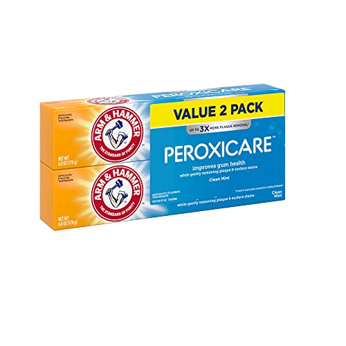 ARM & HAMMER Peroxicare Toothpaste, TWIN PACK (Contains Two 6oz Tubes) âââ€š¬ââ‚¬Å“ Clean Mint- Fluoride Toothpaste | The Storepaperoomates Retail Market - Fast Affordable Shopping