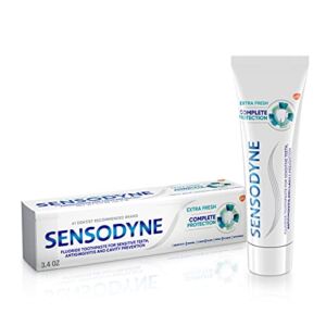 Sensodyne Complete Protection Sensitive Toothpaste For Gingivitis, Sensitive Teeth Treatment, Extra Fresh – 3.4 Ounces