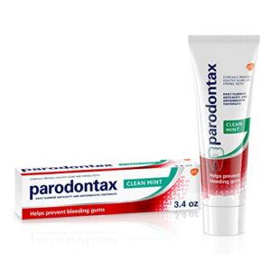 Parodontax Toothpaste for Bleeding Gums, Gingivitis Treatment and Cavity Prevention, Clean Mint – 3.4 Ounces