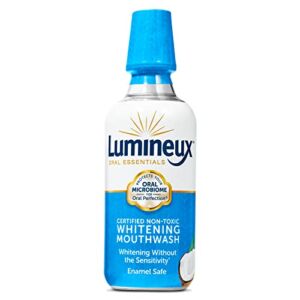Lumineux Teeth Whitening Mouthwash 16 Oz. – Enamel Safe – Whitening Without the Harm – Certified Non-Toxic – Whiter Teeth in 7 Days or Less w/o Sensitivity – NO Alcohol, Fluoride Free & SLS Free
