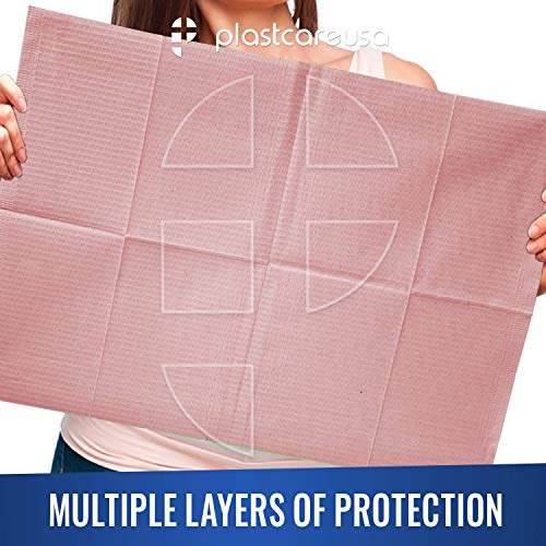 Disposable Dental Bibs 13″x18″ – 3 Ply Waterproof Tattoo Bib Sheet for Patients – Dentist or Medical Tray Cover and Nail Table Cover Supplies, Pink | The Storepaperoomates Retail Market - Fast Affordable Shopping
