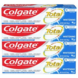Colgate Total Whitening Toothpaste Gel – 4.8 ounce (4 Pack)