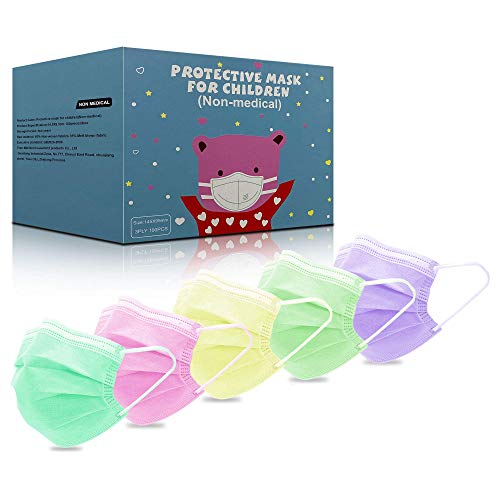 Sheal Colour Kids Disposable Face Masks (100 Pack) For Children | The Storepaperoomates Retail Market - Fast Affordable Shopping