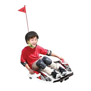 Rollplay Nighthawk Electric Ride On Toy for Ages 6 & Up with 12V 7AH Rechargeable Battery, Side Handlebars for Steering, Tall Rear Safety Flag, and a Top Speed of 6.5 MPH, White