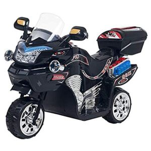 Ride on Toy, 3 Wheel Motorcycle Trike for Kids by Rockin’ Rollers – Battery Powered Ride on Toys for Boys and Girls, 3 – 6 Year Old – Black FX