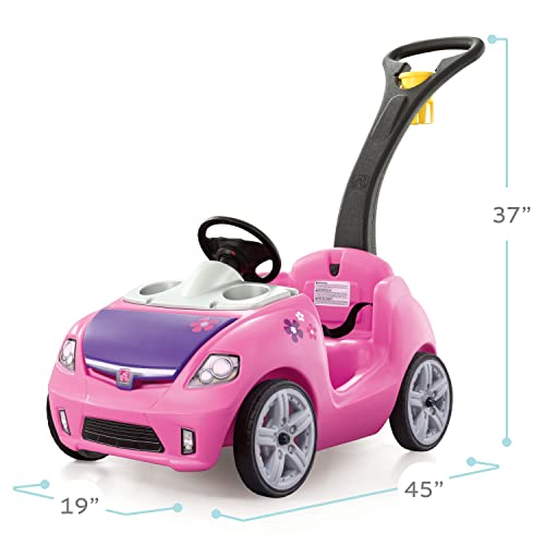 Step2 Whisper Ride II Ride On Push Toy Car, Pink – Ride On Car with Included Seat Belt, Easy Storage and Transport, Makes a Great Stroller Alternative | The Storepaperoomates Retail Market - Fast Affordable Shopping