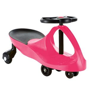 Hey! Play! Zig Zag Ride On Car- No Batteries, Gears or Pedals- Twist, Wiggle & Go- Outdoor Play Toy for Boys and Girls 3 Years Old & Up by Lilâ€™ Rider (Pink)