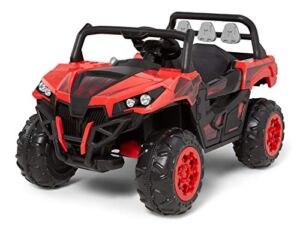 Kid Trax Toddler UTV Electric Ride-On Toy, Kids 3-5 Years Old, 6 Volt Battery and Charger, Max Rider Weight 60 lbs, LED Headlights, Red