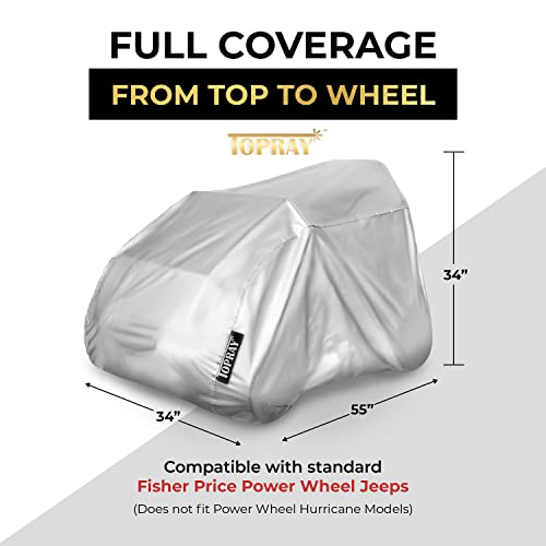 Topray Ride on Kids Toy Car Cover Compatible with Children’s Electric Jeep Power Wheels Cover Waterproof for Outdoor | The Storepaperoomates Retail Market - Fast Affordable Shopping