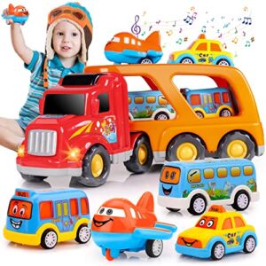 Nicmore Toddler Toys Car for Boys: Kids Toys for 1 2 3 4 Year Old Boys | Boy Toys 5 in 1 Carrier Toy Trucks | Toddler Toys Age 2-4 Baby Toys 36-48 Months Birthday Kids Gift Toddler Toys Age 1-5