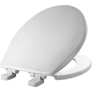 MAYFAIR 880SLOW 000 Caswell Toilet Seat will Slowly Close and Never Loosen, ROUND, Long Lasting Plastic, White