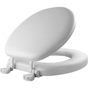 Mayfair 15EC 000 Removable Soft Toilet Seat that will Never Loosen, ROUND – Premium Hinge, White