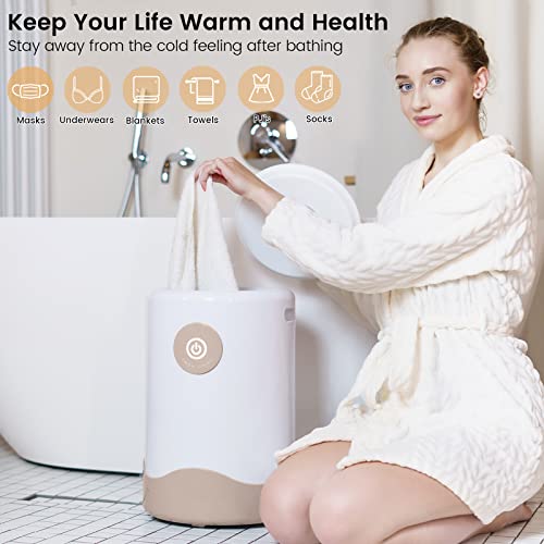 ZonLi Towel Warmer – Luxury Towel Warmers for Bathroom, 1 Min Fast Heating, 4 Timer Settings, 1 Hour Auto Off, Fits Up to 2 Oversize Towels, Blankets, PJs, Best Gift for Her (Light Camel) | The Storepaperoomates Retail Market - Fast Affordable Shopping