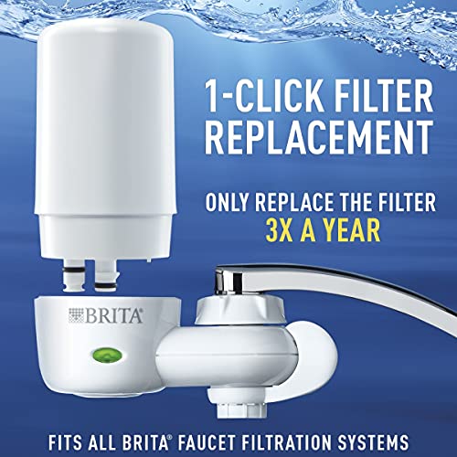 Brita Tap Water Filter, Water Filtration System Replacement Filters for Faucets, Reduces 99% of Lead, Made Without BPA, White, 2 Count | The Storepaperoomates Retail Market - Fast Affordable Shopping
