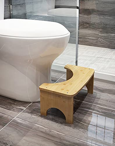 Bamboo Toilet Stool for Adults, 6.5″ Poop Stool, Bathroom Toilet Poop Stool with Non-Slip Mat for Adults Children, Original Simple Design Healthy Portable Adult Toilet Poop Stool. (Wood) Healthy Gifts | The Storepaperoomates Retail Market - Fast Affordable Shopping