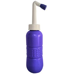 Antallcky Portable Travel Bidet Butt Cleaner Wiper Hand Personal Bidet Sprayer for Toilet, Anal Perineal Cleansing Bottle for Men,Women-450ML,Blue