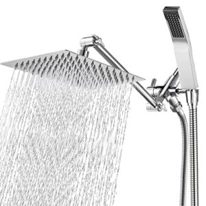 8” Shower Head,Shower Head with Handheld, High Pressure Rain Shower Head with Stainless Steel Long Hose for Bathroom