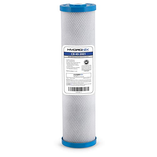 Hydronix CB-45-2001 Universal 4.5″ x 20” Whole House Water Filter Replacement Cartridge, Commercial & Industrial NSF, Coconut Shell Activated Carbon Block CTO, 1 Micron (1 Pack) | The Storepaperoomates Retail Market - Fast Affordable Shopping