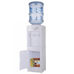 Water Cooler Dispenser, Axonl Hot&Cold Top Loading Water Dispenser 5 Gallons Water Coolers with Child Safety Lock Removable Drip Tray & Storage Cabinet for Home Office Use, White