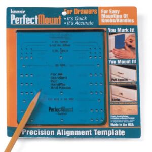 Laurey 98101 Perfect Mount Precision Alignment Template for Drawer Hardware, Pack of 1