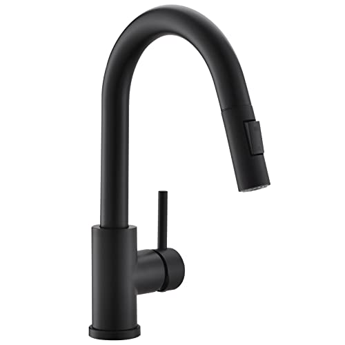 Cenosa Modern Bar Sink Faucet for Kitchen Sink Single Handle with Pull Out Sprayer Hot and Cold Prep Sink Faucet Matte Black | The Storepaperoomates Retail Market - Fast Affordable Shopping