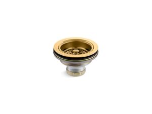 KOHLER 8799-PB Duostrainer Sink drain and strainer basket, less tailpiece, 1.5, Vibrant Polished Brass
