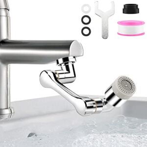 Faucet Extender Aerator, 1080° Swivel Filter Faucet for Bathroom, HBESTIE Universal Rotating Robotic Sink Faucet Extender Adaptor, Faucets Bubbler, Kitchen Faucet Aerator Sink Face Sprayer Attachment