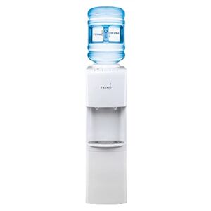 Primo Top-Loading Water Dispenser – 2 Temp (Hot-Cold) Water Cooler Water Dispenser for 5 Gallon Bottle w/ Child-Resistant Safety Feature, White