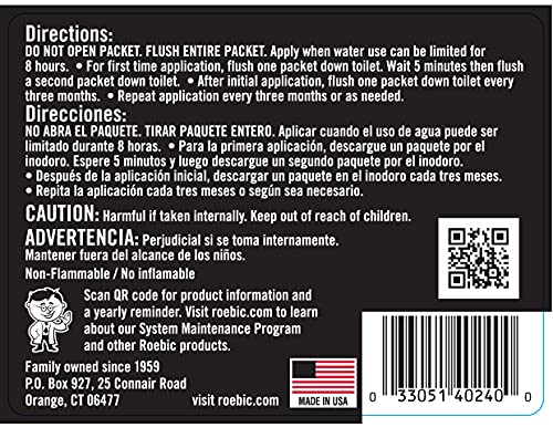 Roebic AOP Air-O-Paks for Aerated Septic Systems, Dissolves in Water to Degrade Grease, Proteins, Soaps and Chemicals, Contains Four 8-Ounce Packets | The Storepaperoomates Retail Market - Fast Affordable Shopping