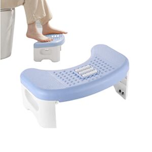 Foldable Toilet Stool, Bathroom Footstool for Children, Portable Anti-Slip Massage Poop Stool for Adults
