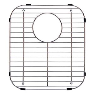 Franke Evolution Universal Double Bowl Sink Protection Grid in Stainless Steel with Rear Drain, FGD75, 13.125″ x 11.625″ x 1.25″