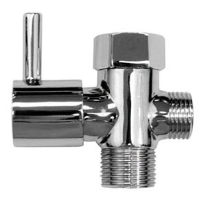 LUXE Metal T-adapter with Shut-off Valve, 3-way Tee Connector, Chrome Finish, for Luxe Neo Bidets