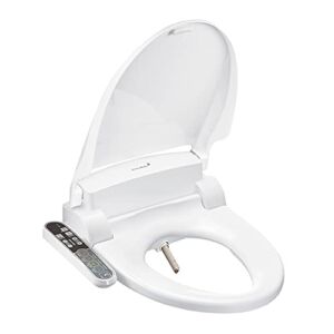 SmartBidet SB-2000 Bidet Seat for Elongated Toilets – Electronic Heated Toilet Seat with Warm Air Dryer and Temperature Controlled Wash Functions (White)