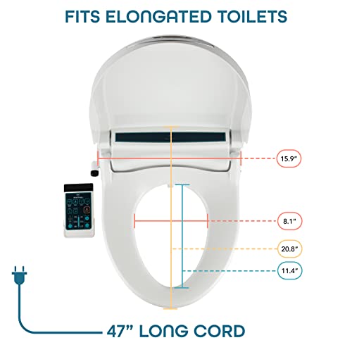 BidetMate 2000 Series Electric Bidet Heated Smart Toilet Seat with Unlimited Heated Water, Wireless Remote, Deodorizer, and Warm Air Dryer – Adjustable and Self-Cleaning – Fits Elongated Toilets | The Storepaperoomates Retail Market - Fast Affordable Shopping