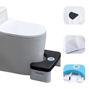 Bathroom Toilet Stool, Squatting Toilet Stool, Detachable Multi-Functional Seat Pan, Portable Step for Home Bathroom, with Aromatherapy Box, Portable, Sturdy (Black)