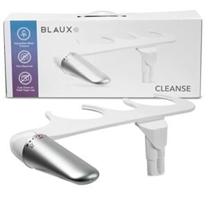 BLAUX Cleanse Bidet Attachment – Non Electric Bidet Attachment for Toilet | Adjustable Bathroom Bidet with 4 Pressure Options | Front and Rear Toilet Bidet Attachment | ABS Plastic Toilet Washer