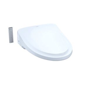 TOTO SW3054#01 S550E Electronic Bidet Toilet Seat with Cleansing Warm, Nightlight, Auto Open and Close Lid, Instantaneous Water Heating, and EWATER+, Elongated Classic, Cotton White