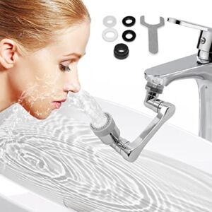 1080°Faucet Extender, Rotatable Multifunctional Extension Faucet Aerator, Universal Splash Filter Faucet Extender for Bathroom Sink Washing Eyes, Hair, with 2 Water Outlet Modes