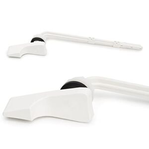 Toilet Handle Replacement- American Standard Toilet Flush Handle with Elegant Design & Classy White Finish Durable, Toilet Flush Lever Front Mount- Easy to Install Toilet Bowl Handle Replacement