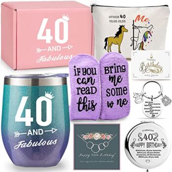 40th Birthday Gifts Women, 7 Pcs 40 & Fabulous Birthday Gifts Ideas for Mom, Wife, Besties, Sister, Boss, Daughter, Girl friend, Coworker, Her Or Teacher | The Storepaperoomates Retail Market - Fast Affordable Shopping