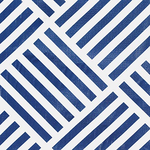 DII Indoor/Outdoor Vinyl Tabletop Collection Grid Pattern, Flannel Backed Tablecloth, Rectangle, 60×84, Navy | The Storepaperoomates Retail Market - Fast Affordable Shopping