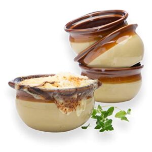 French Onion Crock Soup Bowls Set of 4 – 12 ounces