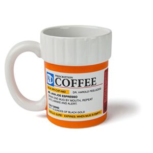 BigMouth Inc. Coffee Mug with A Fun Prescription, Cute Mugs, Perfect Gift for Coffee Lovers