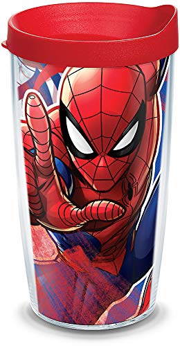 Tervis Marvel – Spider-Man Iconic Made in USA Double Walled Insulated Tumbler Cup Keeps Drinks Cold & Hot, 16oz, Classic | The Storepaperoomates Retail Market - Fast Affordable Shopping