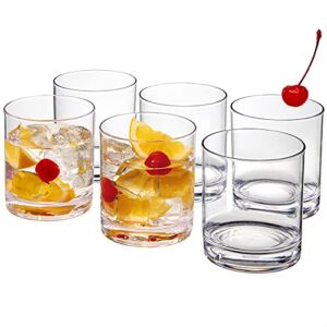 Amazing Abby – Probity – 12-Ounce Plastic Tumblers (Set of 6), Plastic Drinking Glasses, All-Clear High-Balls, Reusable Plastic Cups, BPA-Free, Shatter-Proof, Dishwasher-Safe