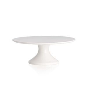 Kanwone 10-Inch Porcelain Cake Stand, Cake Plate, Dessert Stand, Cupcake Stand for Parties, Home Decorating Stand, White